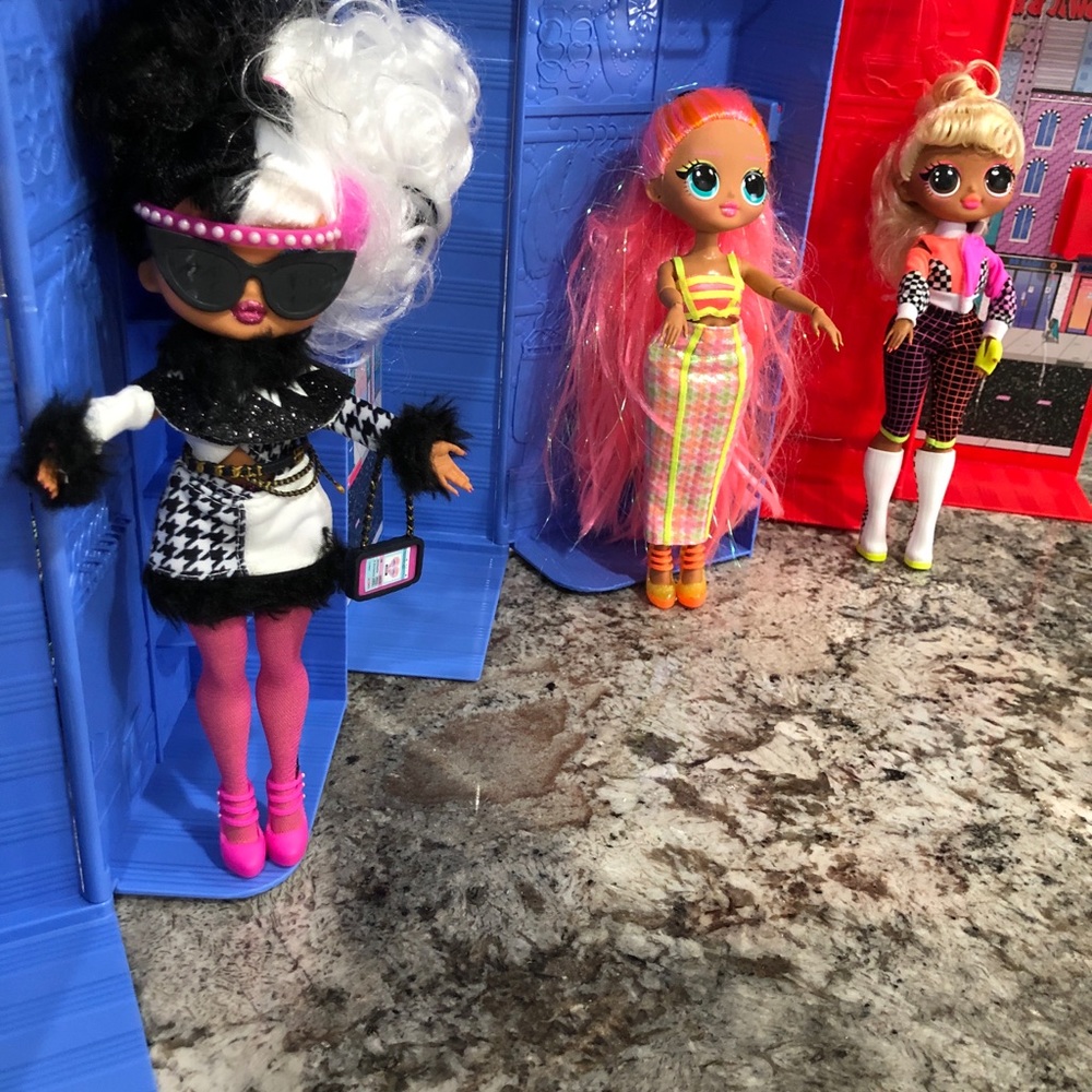 OMG Dolls and Storage Cases - Three Sets
